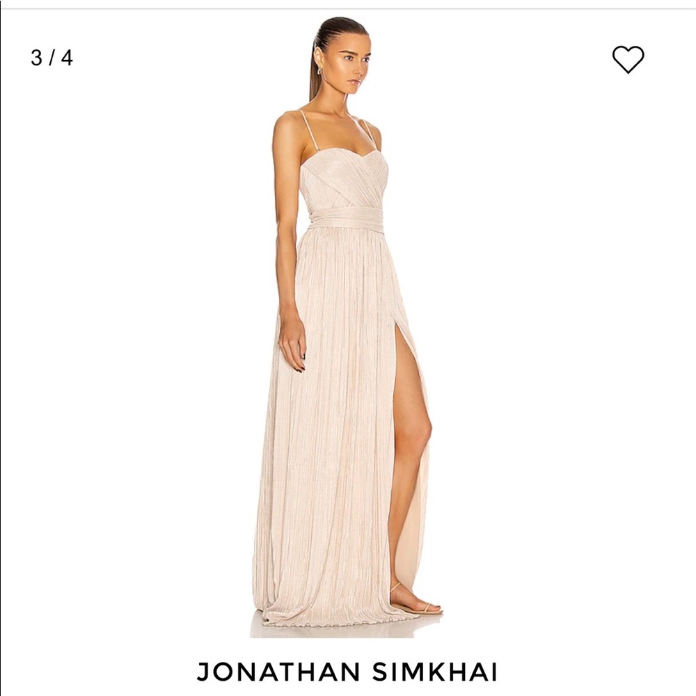 Jonathan Simkhai Rory Dress - Size 4 (Never Worn) in Dove Color